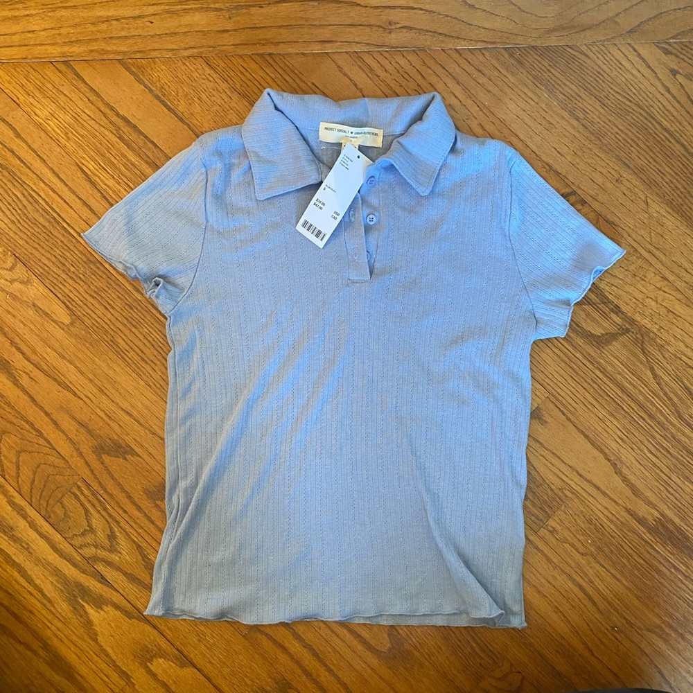 Urban outfitters size small blue 3-button polo style top